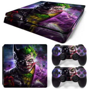 Epic Artwork Of Batman And Joker PS4 Slim Skin Sticker Cover