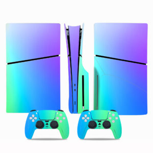 Purple Blue And Green Gradient PS5 Slim Skin Sticker Decal