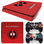 Deadpool Symbol Joker And Harley Quinn Skin Sticker For PS4 Slim