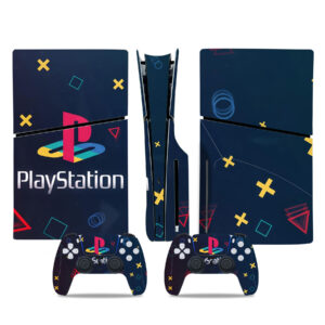 Colorful PlayStation Symbol Pattern PS5 Slim Skin Sticker Decal