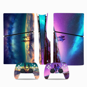 Starry Night Anime Couple PS5 Slim Skin Sticker Decal