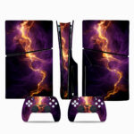 Nebula Purple Orange Cloud PS5 Slim Skin Sticker Cover