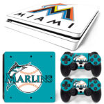 Miami Marlins Symbol PS4 Slim Skin Sticker Cover