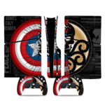 Captain America Hydra Shield PS5 Slim Skin Sticker Cover