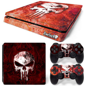 The Punisher Red Skull Symbol PS4 Slim Skin Sticker Cover