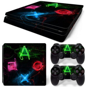 Playstation Symbols PS4 Slim Skin Sticker Decal