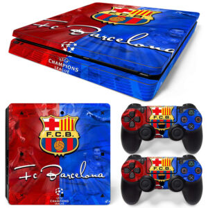 FC Barcelona And UEFA Champions League PS4 Slim Skin Sticker Decal