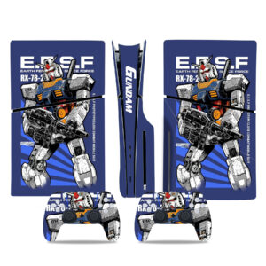 Earth Federation Space Force Gundam Skin Sticker For PS5 Slim