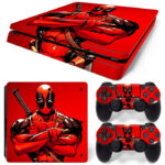 Deadpool Vector Art PS4 Slim Skin Sticker Cover