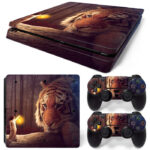 Lantern Girl And Tiger PS4 Slim Skin Sticker Decal