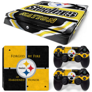 Pittsburgh Steelers Forged By Fire PS4 Slim Skin Sticker Decal