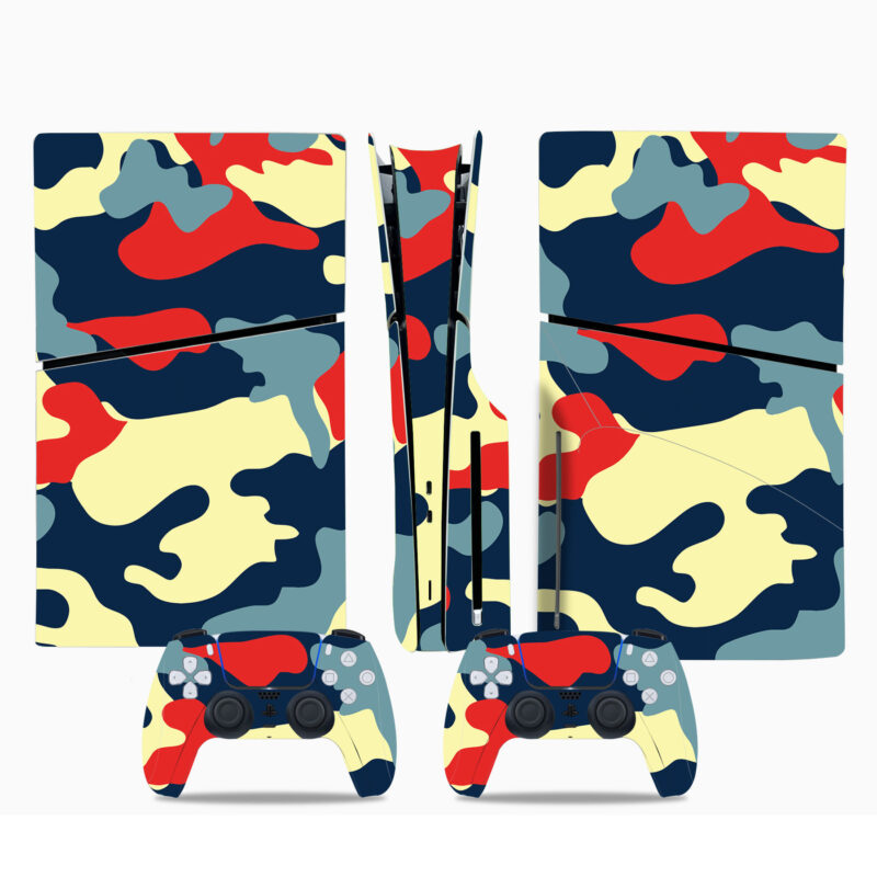 Color Camouflage Pattern PS5 Slim Skin Sticker Decal