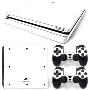 White Color PS4 Slim Skin Sticker Cover