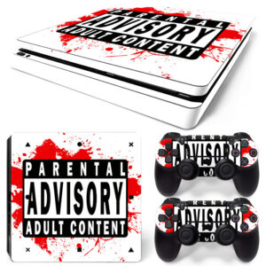 Parental Advisory Adult Content PS4 Slim Skin Sticker Cover