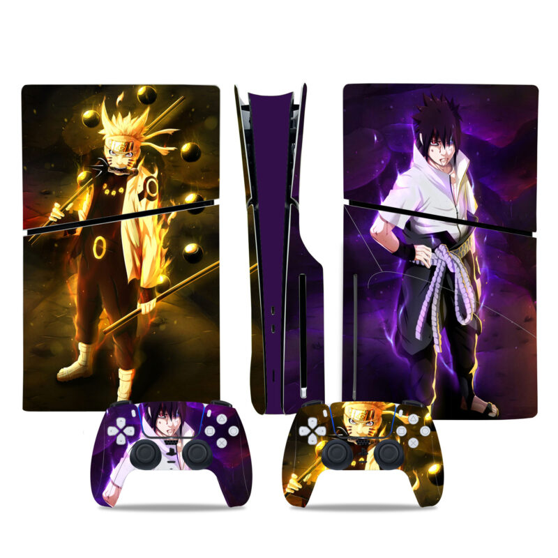 Naruto And Sasuke Uchiha Skin Sticker For PS5 Slim