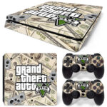 Grand Theft Auto V PS4 Slim Skin Sticker Decal Design 1