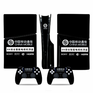 China Mobile Black Symbol PS5 Slim Skin Sticker Cover