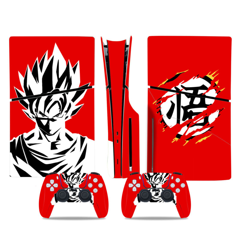 Dragon Ball Z Son Goku And Symbol PS5 Slim Skin Sticker Cover