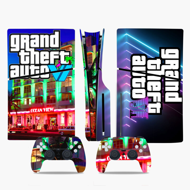 Grand Theft Auto VI Skin Sticker For PS5 Slim Design 2