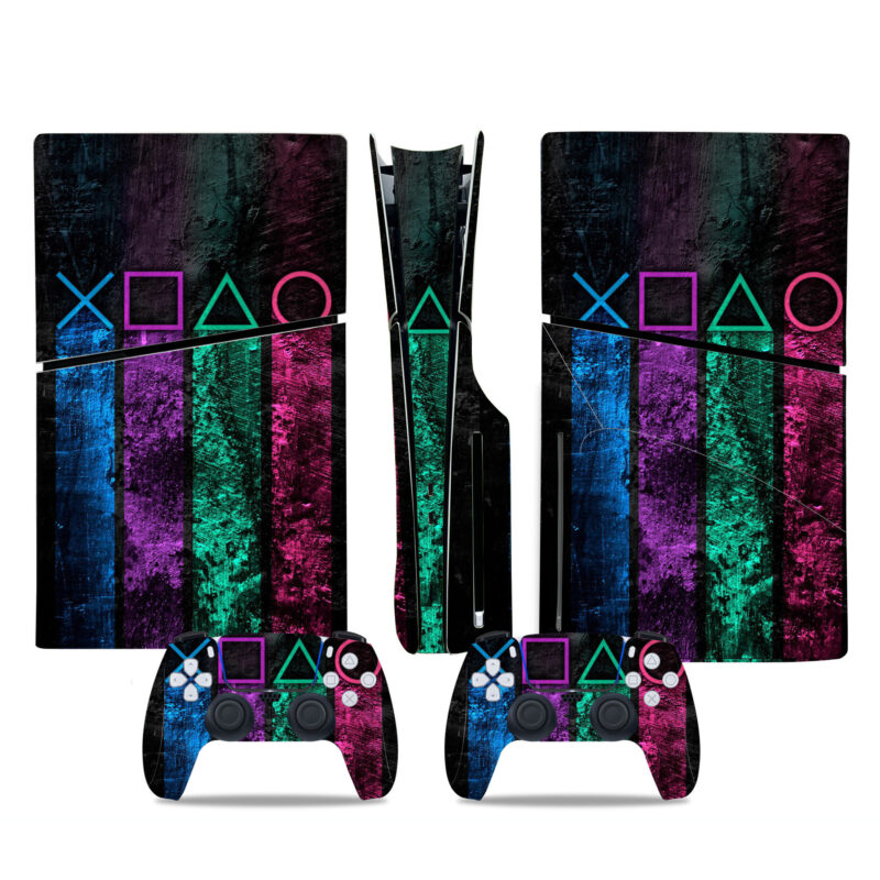 Graffiti Playstation Button PS5 Slim Skin Sticker Cover