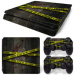 Crime Scene Do Not Cross Tape PS4 Slim Skin Sticker Cover