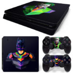 Polygon Joker And Batman Painting PS4 Slim Skin Sticker Decal