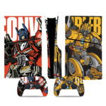 Optimus Prime Convoy And Bumblebee PS5 Slim Skin Sticker Cover