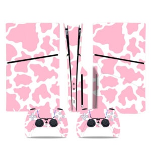 Cow Print Pink PS5 Slim Skin Sticker Cover