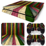 Bonito Colorful Wood PS4 Slim Skin Sticker Decal