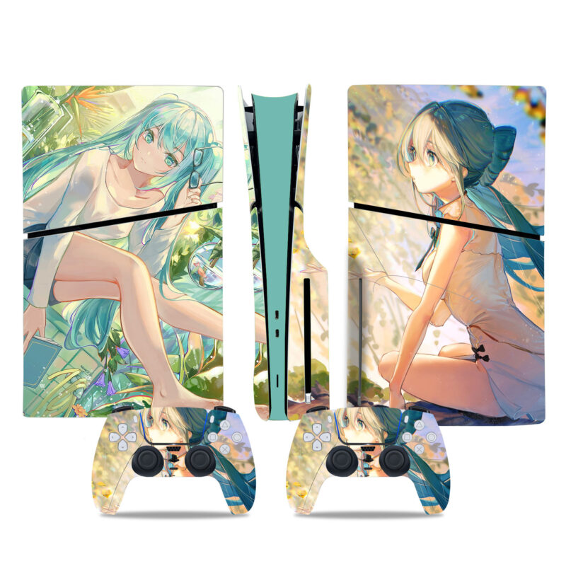 Hatsune Miku Skin Sticker For PS5 Slim Design 1