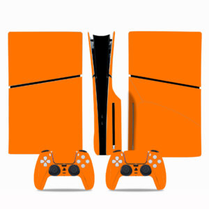 Orange Color PS5 Slim Skin Sticker Decal