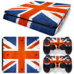 Flag Of The Great Britain Art PS4 Slim Skin Sticker Cover