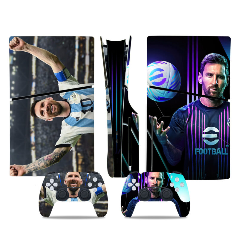 Leo Messi Football Skin Sticker For PS5 Slim