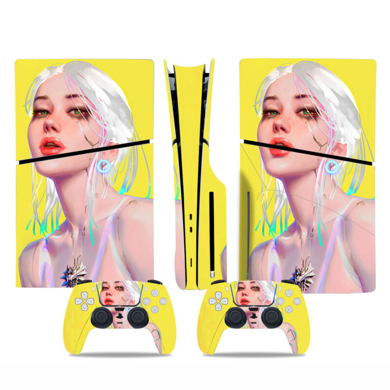 Cyberpunk 2077 Ciri PS5 Slim Skin Sticker Cover