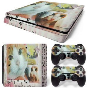 Cat PS4 Slim Skin Sticker Decal Design 1