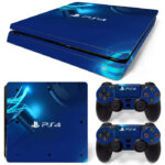 Blue Color PS4 Slim Skin Sticker Decal