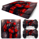 Deadpool Art PS4 Slim Skin Sticker Cover Design 2