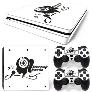 Share Music Share Fun PS4 Slim Skin Sticker Decal