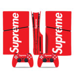 Supreme Red Symbol PS5 Slim Skin Sticker Cover