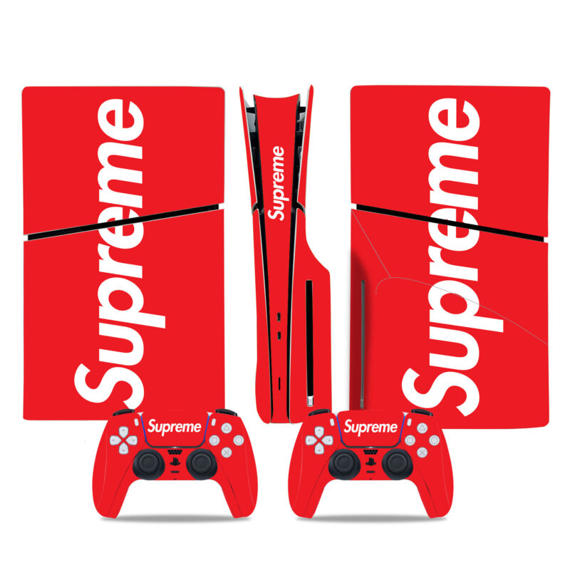 Supreme Red Symbol PS5 Slim Skin Sticker Cover