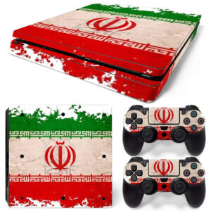 Iran Flag Vintage Art PS4 Slim Skin Sticker Decal