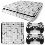 Abstract White Cubes PS4 Slim Skin Sticker Cover