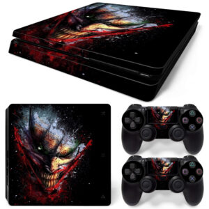 Red And Black Color Joker PS4 Slim Skin Sticker Decal
