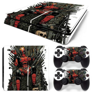 Deadpool Iron Throne Art PS4 Slim Skin Sticker Cover