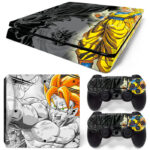 Dragon Ball Super Saiyan Goku Art Skin Sticker For PS4 Slim