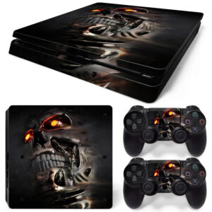 Terminator T800 Endoskeleton Digital Art PS4 Slim Skin Sticker Cover