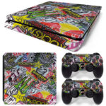 Sticker Bomb Bob PS4 Slim Skin Sticker Cover