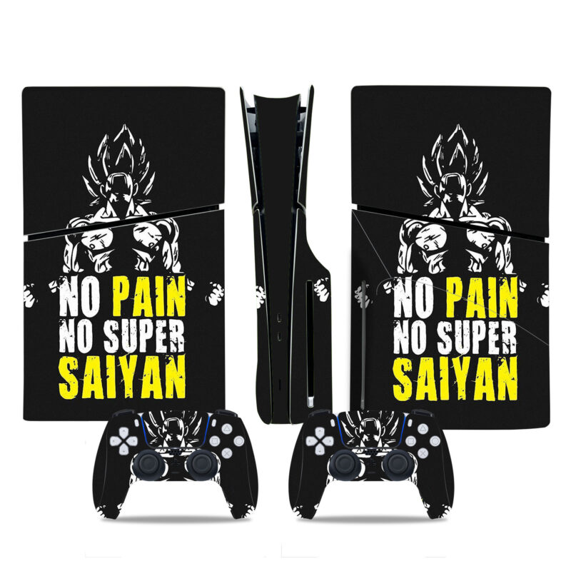 No Pain No Super Saiyan PS5 Slim Skin Sticker Decal