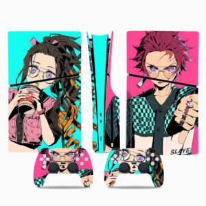 Nezuko Kamado And Tanjiro Kamado PS5 Slim Skin Sticker Cover