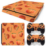 Emoji Peach Pattern PS4 Slim Skin Sticker Decal